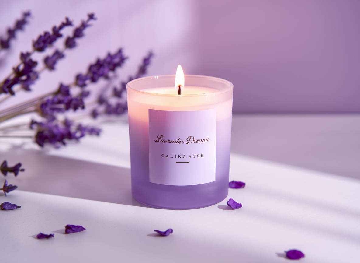 Lavender Dreams calming candle with soothing lavender